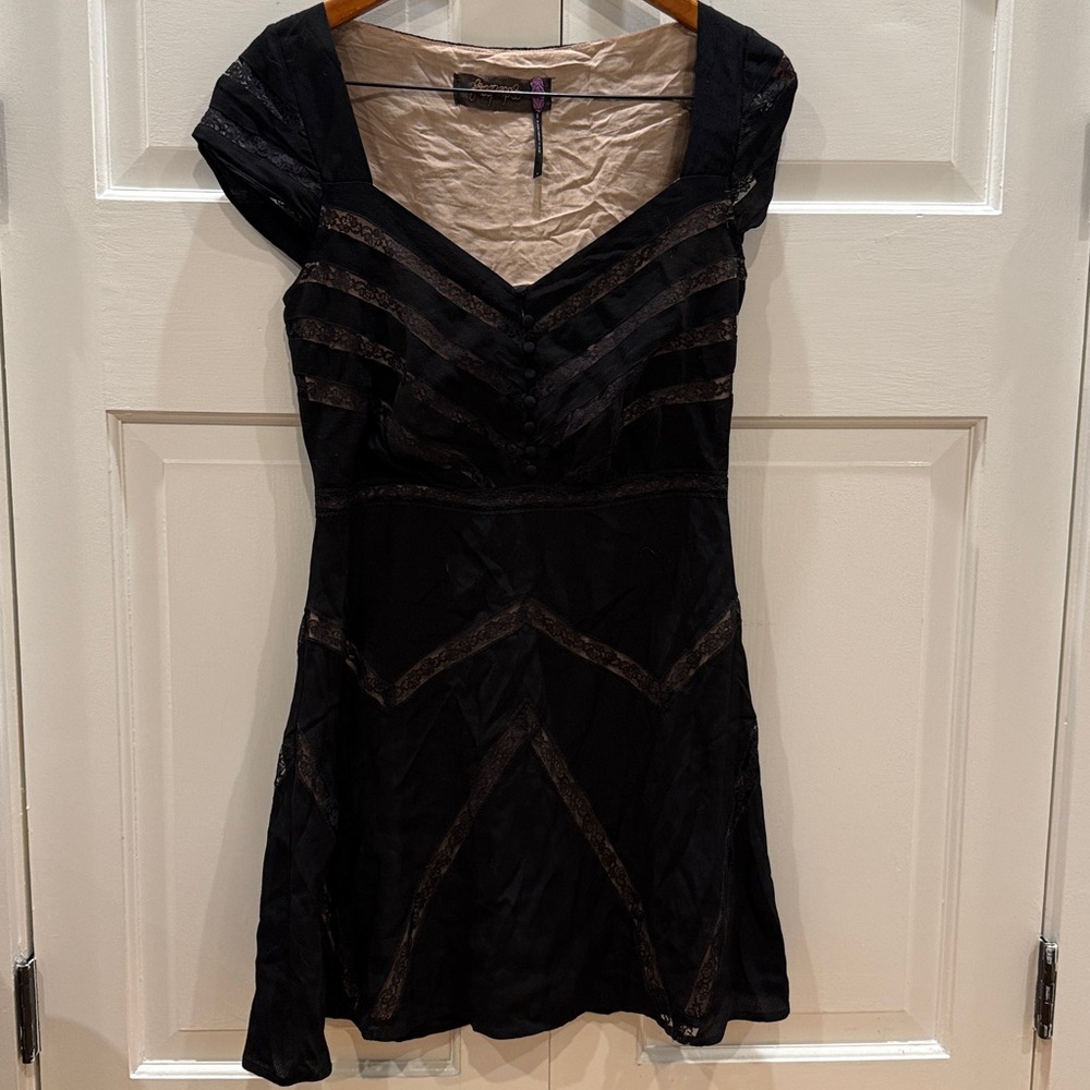 Free People Gold and Purple Embroidered Fabric